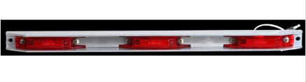 LED ID Bar Series 35 1" x 4" Red 6" Center includes: 35200R-Light, 00815 Bar, 95989 Harness